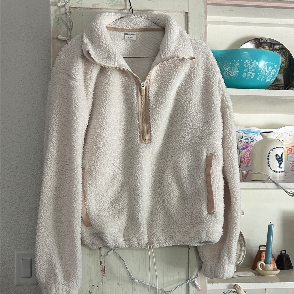 Cozy Cream Sherpa Half-Zip Pullover
